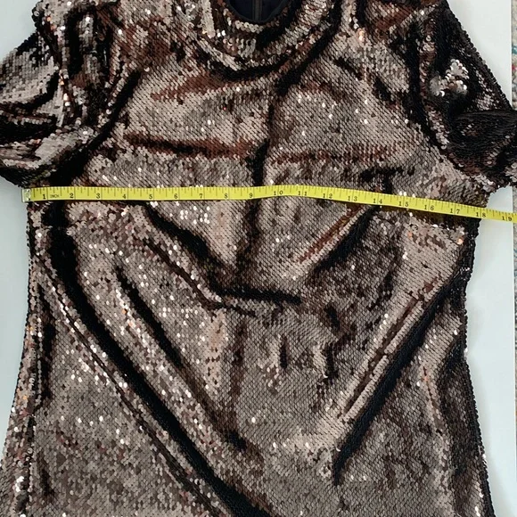 Ted Baker London Lovato Sequin Top Brown Size 10 US - Picture 10 of 12